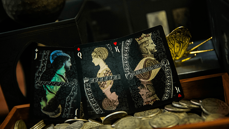 PlayingCardDecks.com-Kingdom Black Pearl Playing Card Collection 2 Deck Set