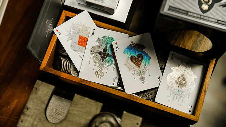 PlayingCardDecks.com-Kingdom Black Pearl Playing Card Collection 2 Deck Set
