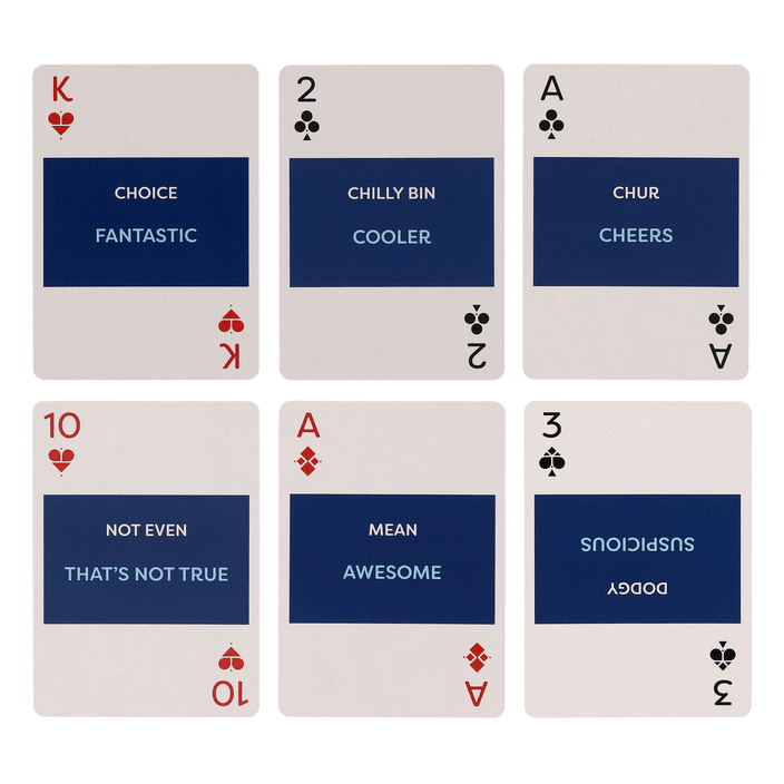 PlayingCardDecks.com-Kiwi Slang Lingo Playing Cards