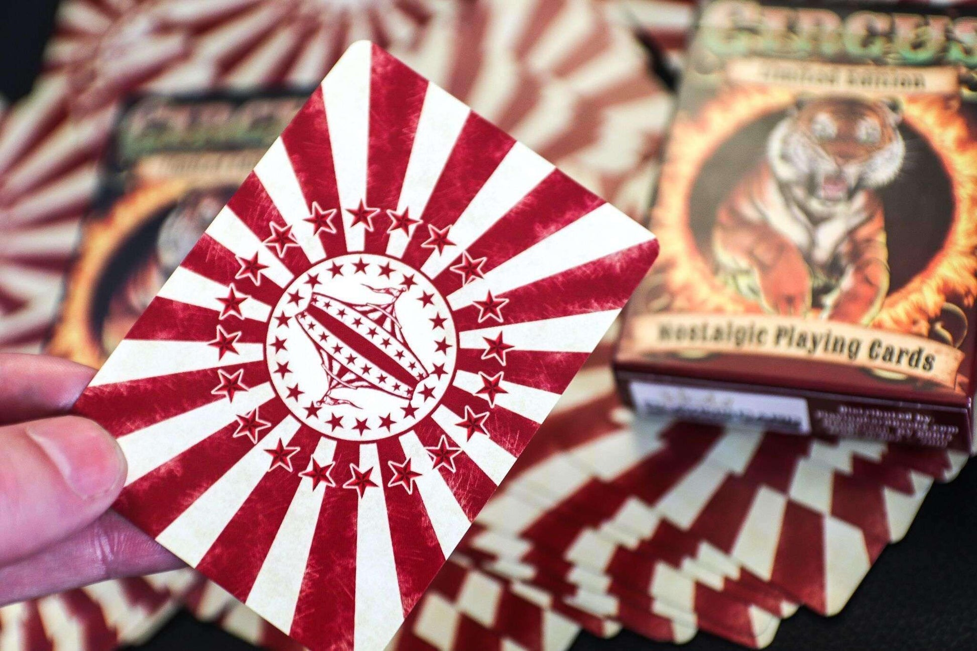 PlayingCardDecks.com-Circus Nostalgic Red Gilded Playing Cards USPCC