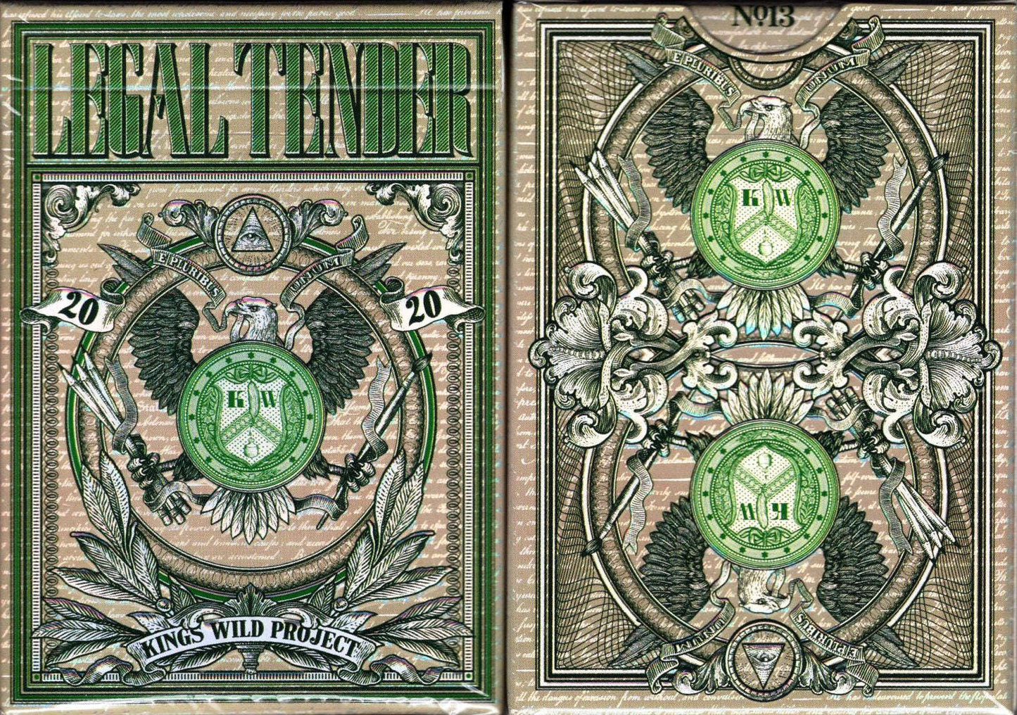 PlayingCardDecks.com-Legal Tender Holographic v2 Playing Cards EPCC