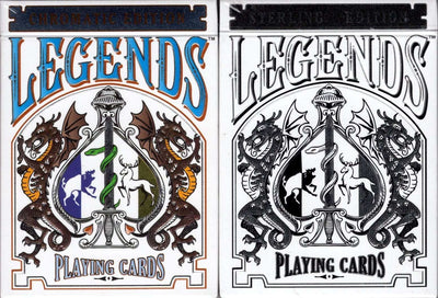 PlayingCardDecks.com-Legends Chromatic & Sterling Playing Cards 2 Deck Set LPCC