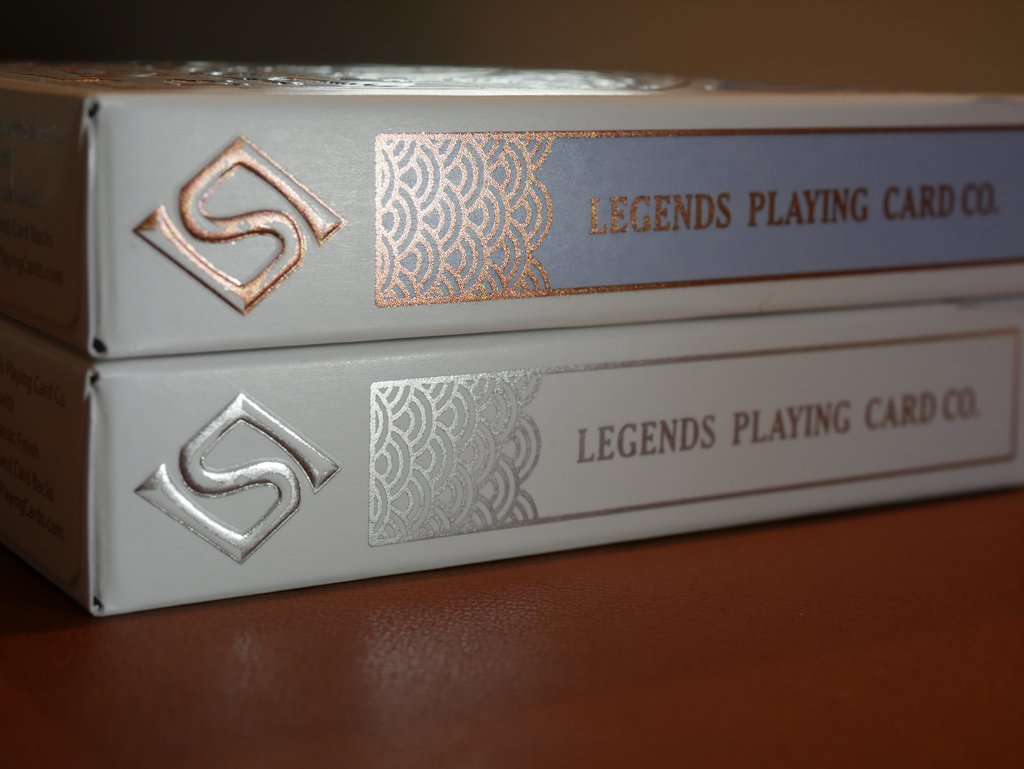 PlayingCardDecks.com-Legends Chromatic & Sterling Playing Cards 2 Deck Set LPCC