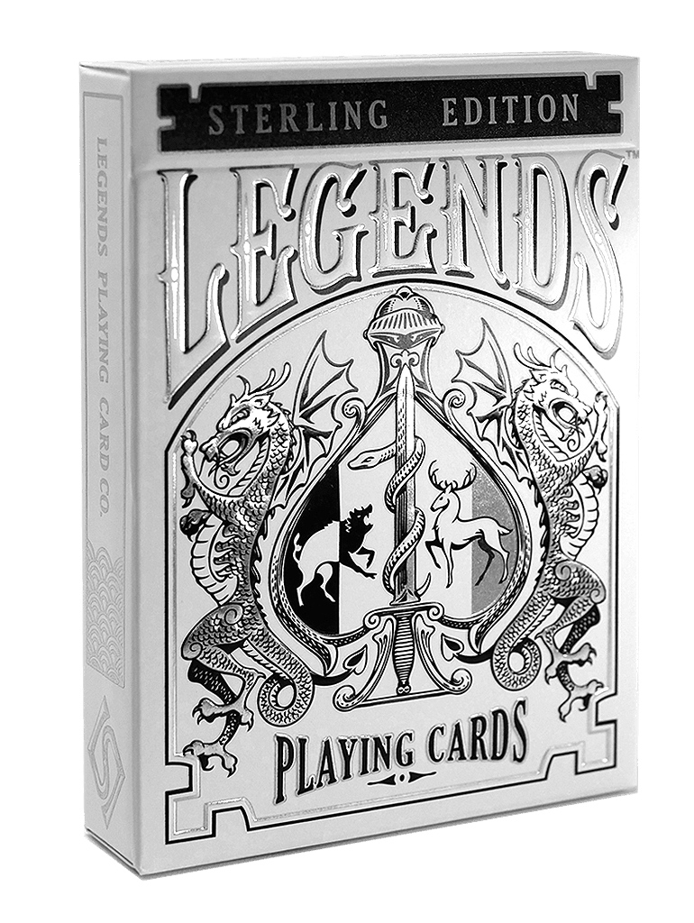PlayingCardDecks.com-Legends Chromatic & Sterling Playing Cards 2 Deck Set LPCC