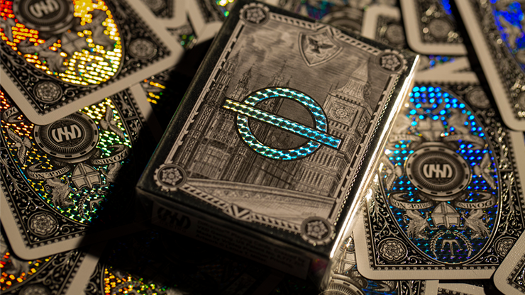 PlayingCardDecks.com-London Silver Diffractor Playing Cards