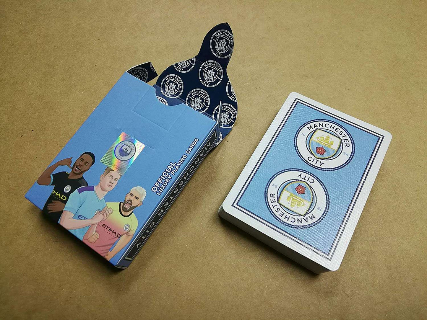 PlayingCardDecks.com-Manchester City Soccer Playing Cards