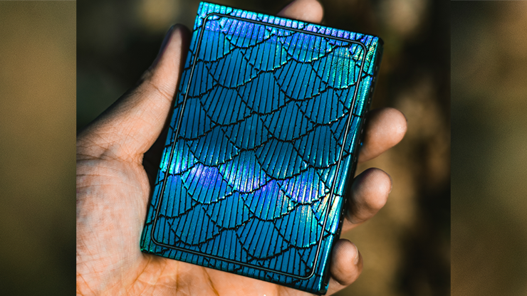 PlayingCardDecks.com-Marvelous Hummingbird Feathers Blue Playing Cards Cartamundi