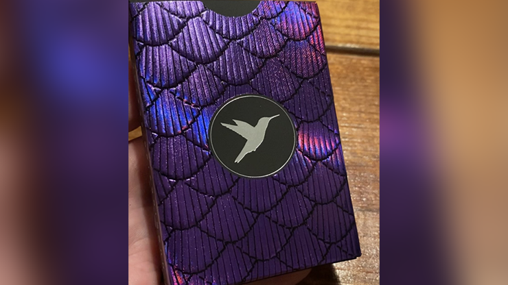 PlayingCardDecks.com-Marvelous Hummingbird Feathers Purple Playing Cards Cartamundi