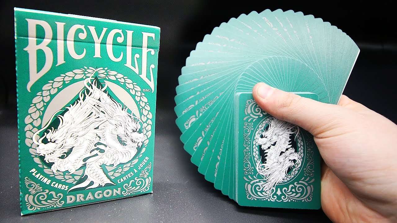 PlayingCardDecks.com-Dragon Bicycle Green Playing Cards