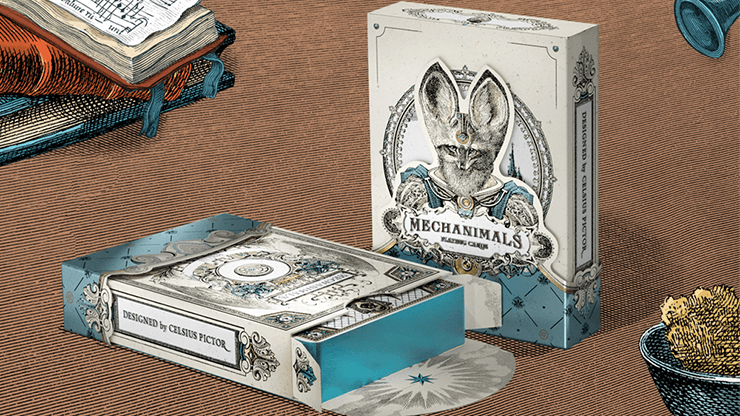 PlayingCardDecks.com-Mechanimals Gilded Playing Cards LPCC