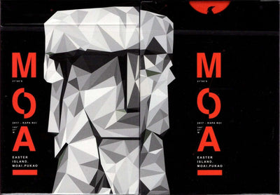 PlayingCardDecks.com-MOAI Red Playing Cards USPCC