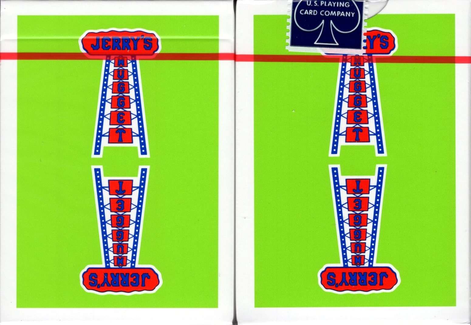 PlayingCardDecks.com-Modern Feel Jerry's Nugget Green Playing Cards USPCC