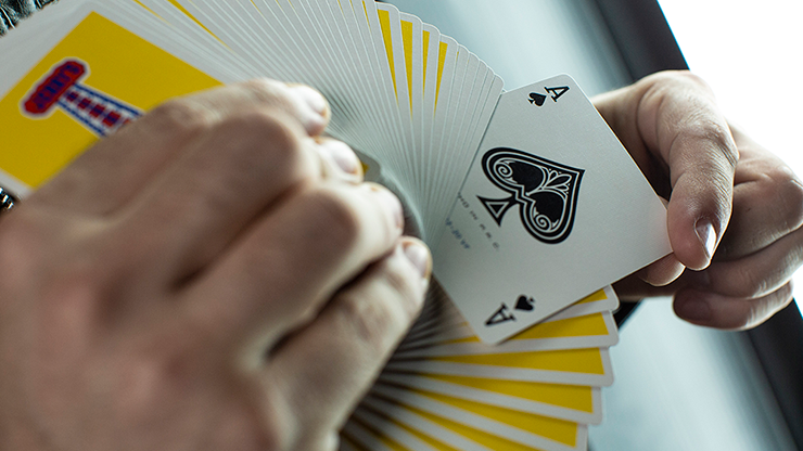 PlayingCardDecks.com-Modern Feel Jerry's Nugget Yellow Playing Cards USPCC