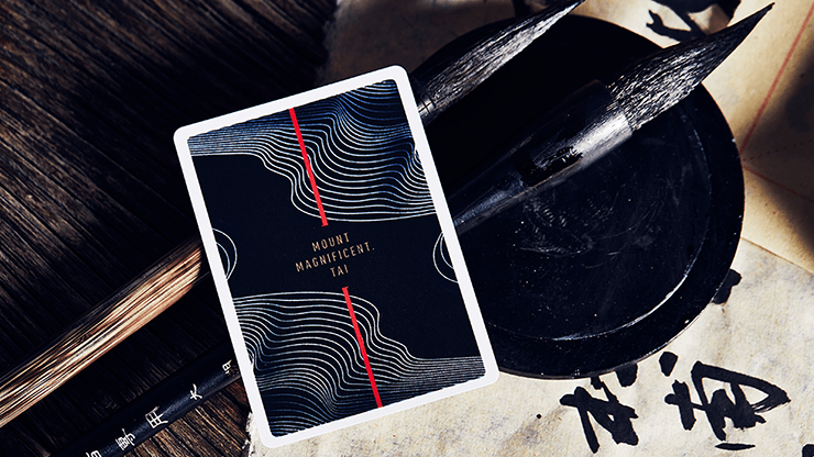 PlayingCardDecks.com-Mountain Wang Yue Black Playing Cards USPCC