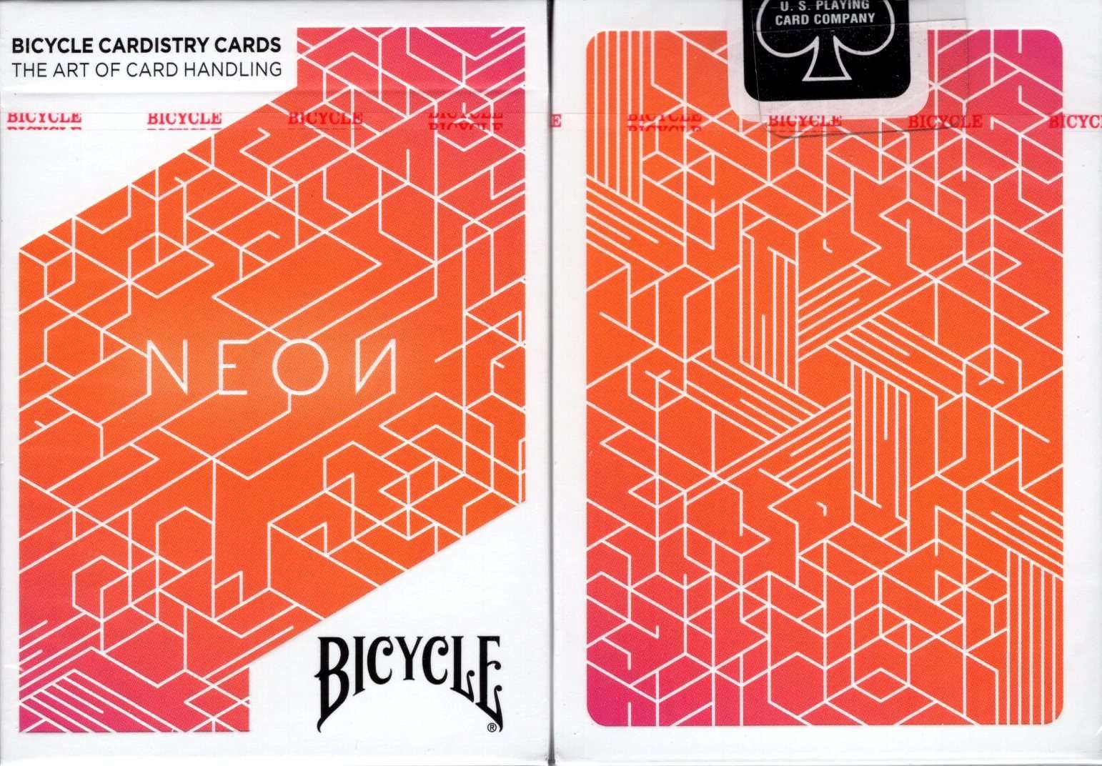 PlayingCardDecks.com-Neon Orange Bump Bicycle Cardistry Cards