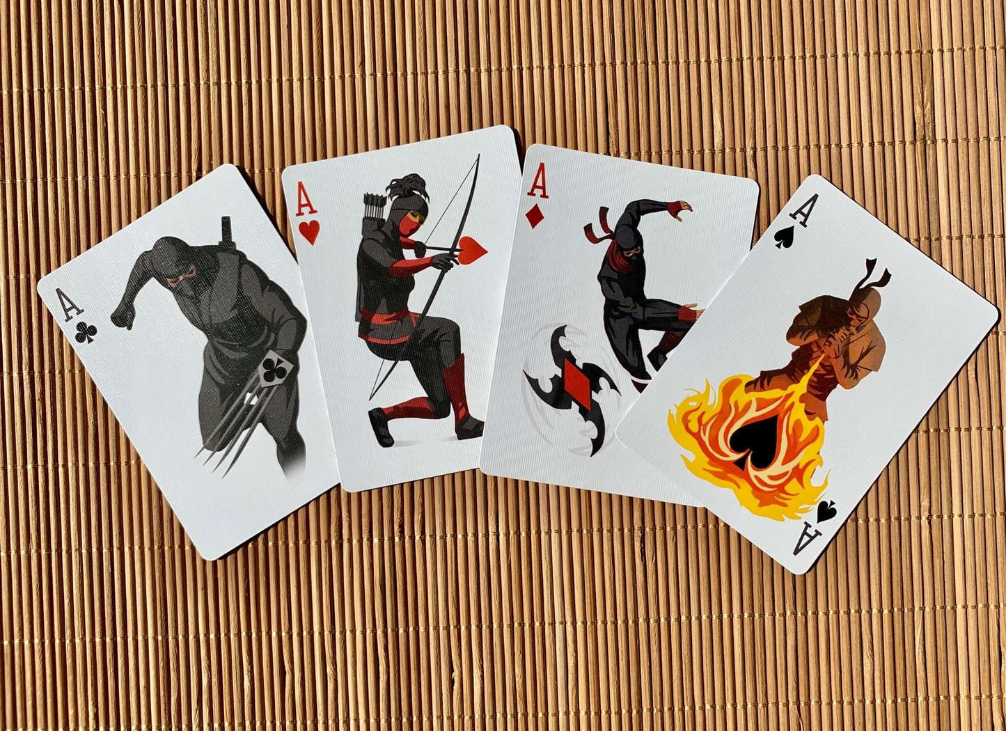PlayingCardDecks.com-Ninja Gilded Bicycle Playing Cards