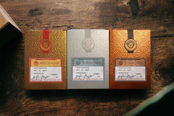 PlayingCardDecks.com-NOC Luxury Collection Gilded Playing Cards 3 Deck Set Cartamundi
