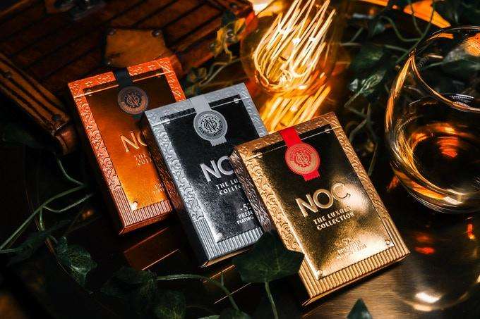 PlayingCardDecks.com-NOC Luxury Collection Gilded Playing Cards 3 Deck Set Cartamundi