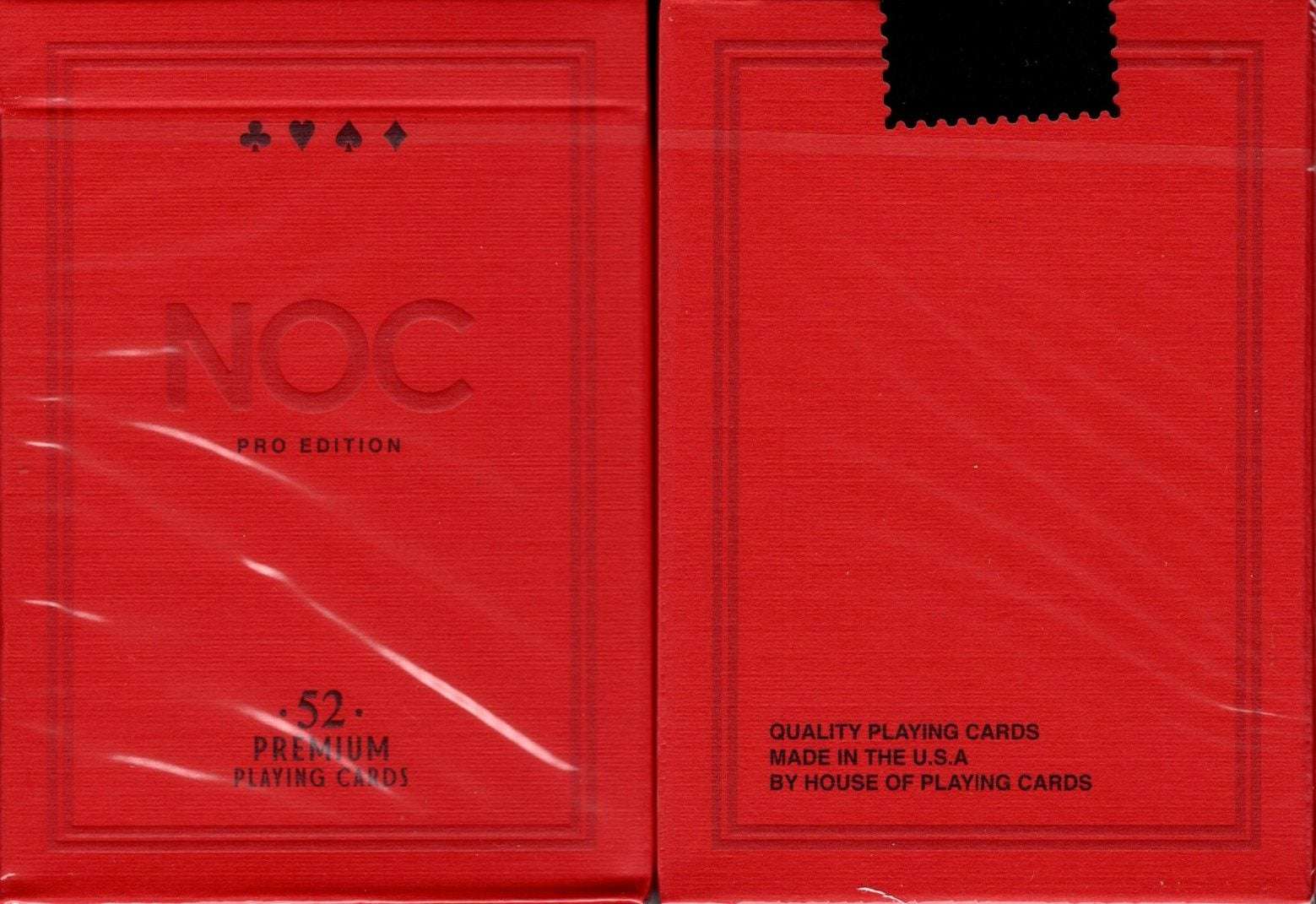 PlayingCardDecks.com-NOC Pro Burgundy Red Marked Playing Cards USPCC