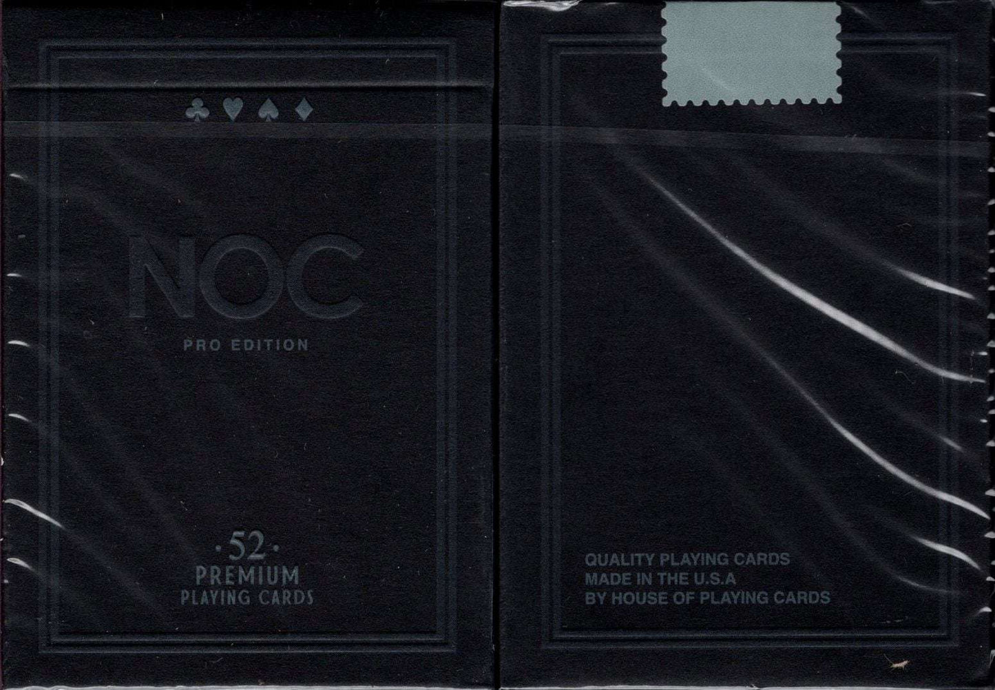 PlayingCardDecks.com-NOC Pro Jet Black Marked Playing Cards USPCC