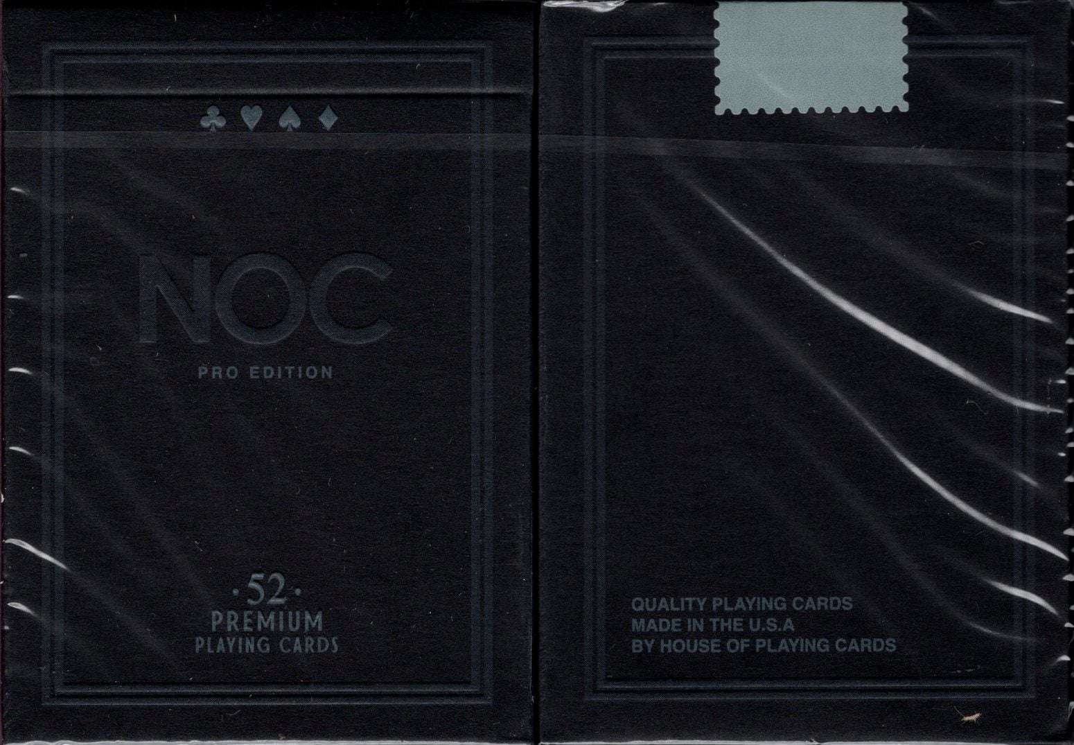 PlayingCardDecks.com-NOC Pro Jet Black Marked Playing Cards USPCC