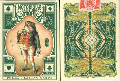 PlayingCardDecks.com-Notorious Gambling Frog Green Playing Cards WJPC
