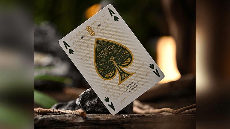 PlayingCardDecks.com-Notorious Gambling Frog Orange Playing Cards WJPC