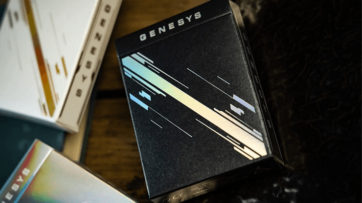 PlayingCardDecks.com-Odyssey Genesys Black Playing Cards TCC