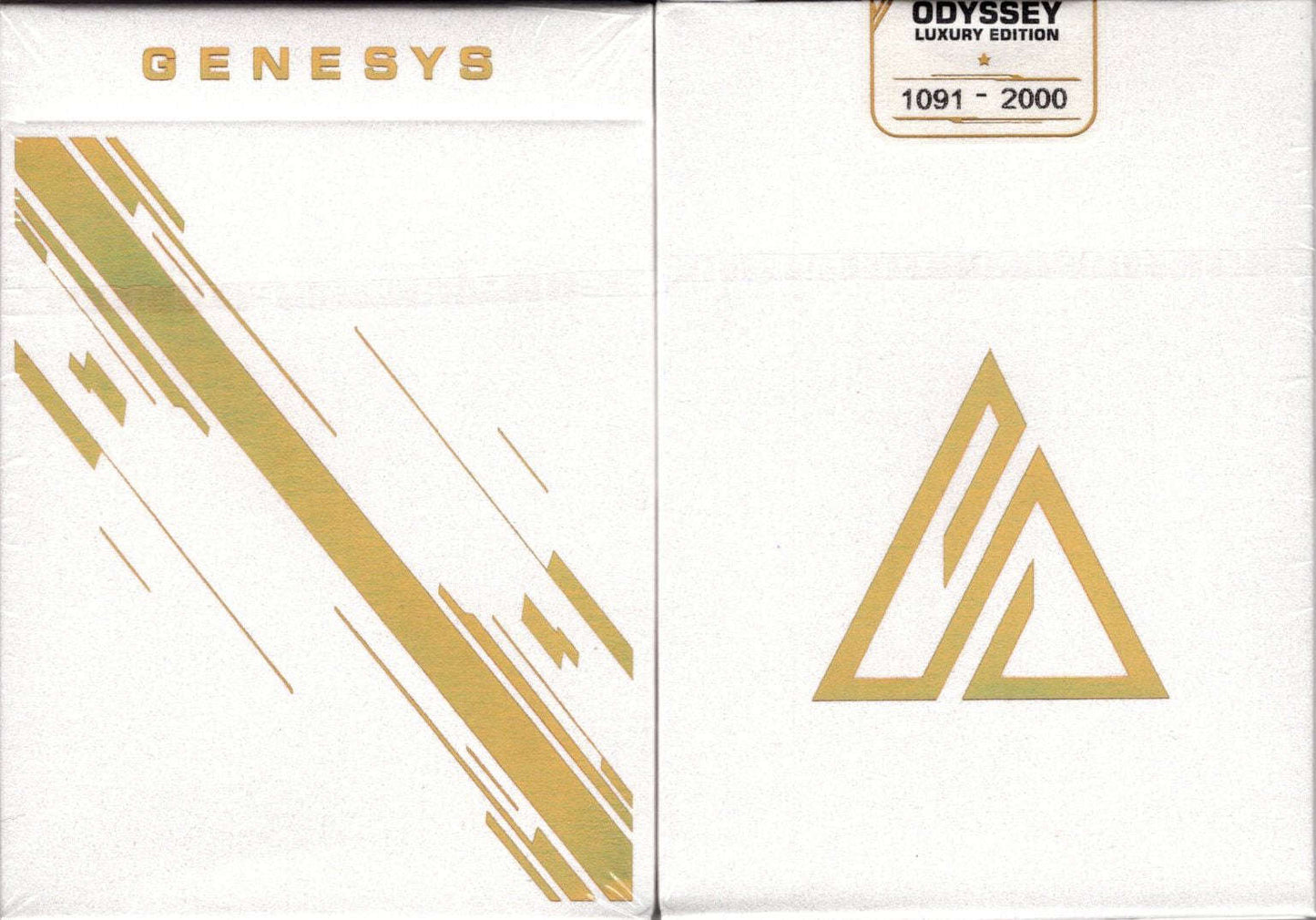 PlayingCardDecks.com-Odyssey Genesys White Playing Cards TCC
