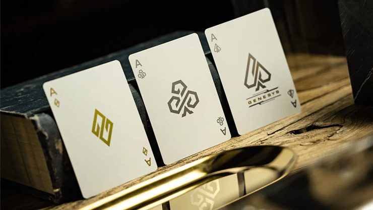 PlayingCardDecks.com-Odyssey Genesys White Playing Cards TCC