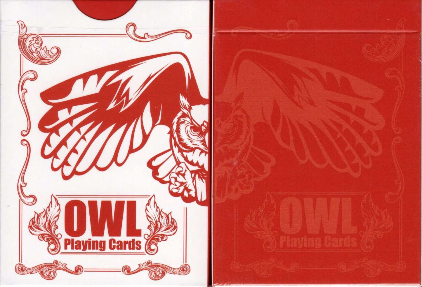 PlayingCardDecks.com-Owl Red Playing Cards HCPC