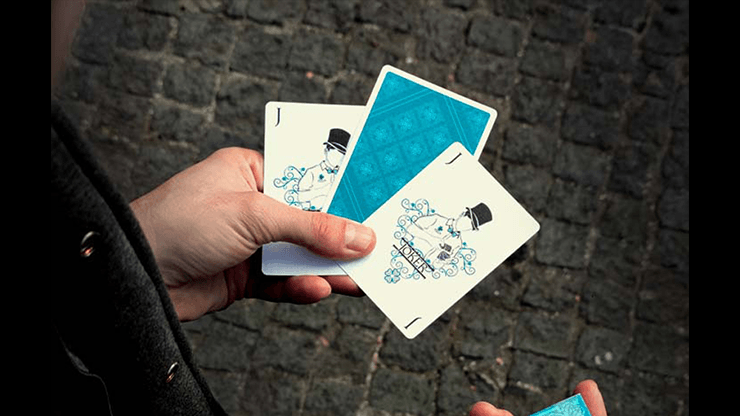 PlayingCardDecks.com-Oxalis Teal Playing Cards USPCC