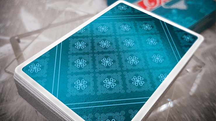 PlayingCardDecks.com-Oxalis Teal Playing Cards USPCC
