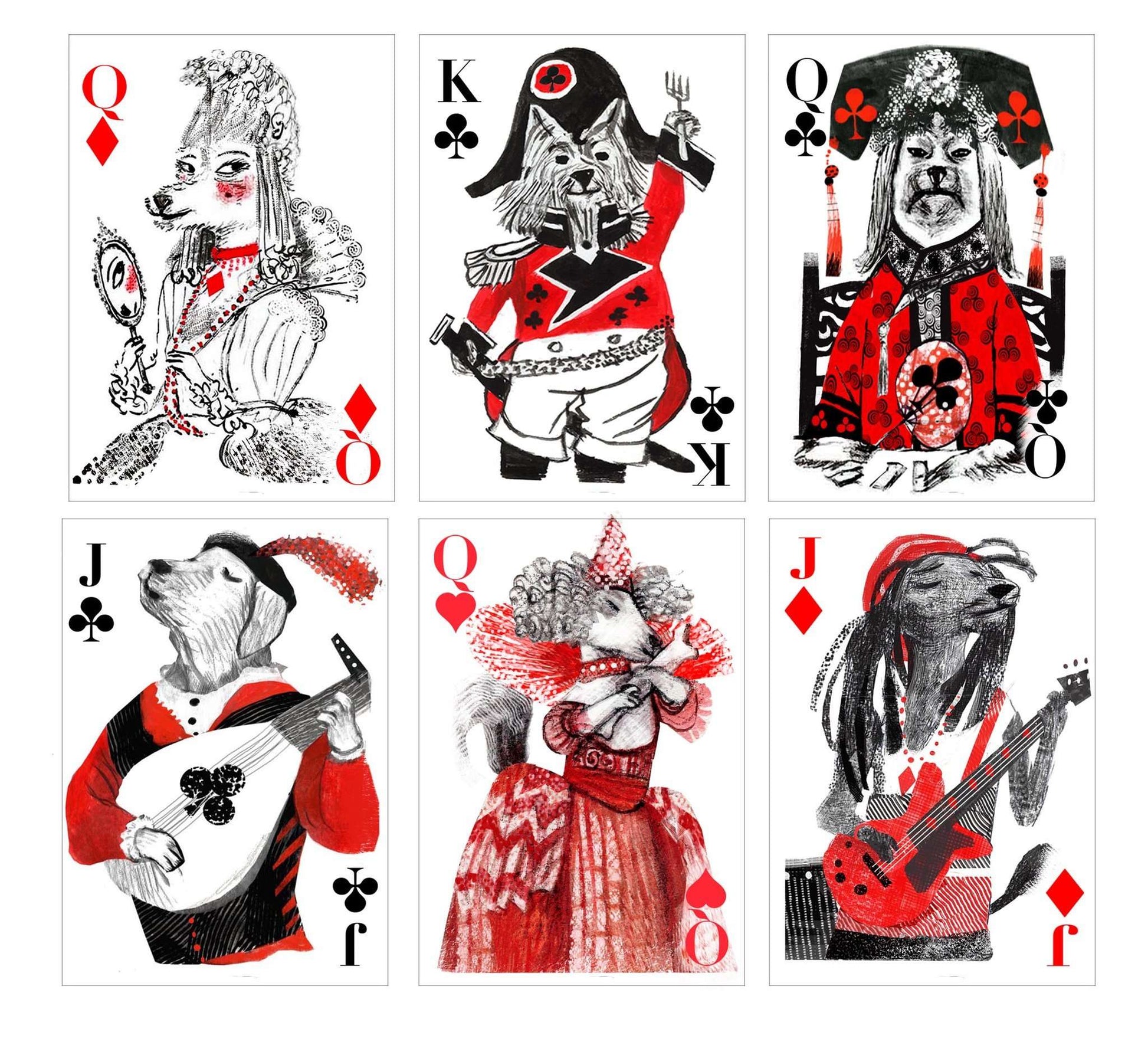 PlayingCardDecks.com-Pack of Dogs v2 Playing Cards USPCC