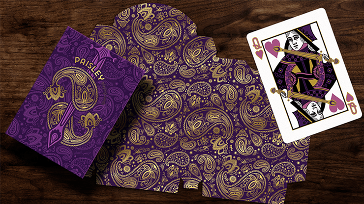 PlayingCardDecks.com-Paisley Royals Purple Collectors Playing Cards USPCC