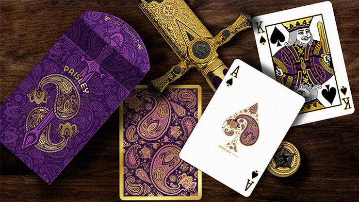 PlayingCardDecks.com-Paisley Royals Purple Collectors Playing Cards USPCC