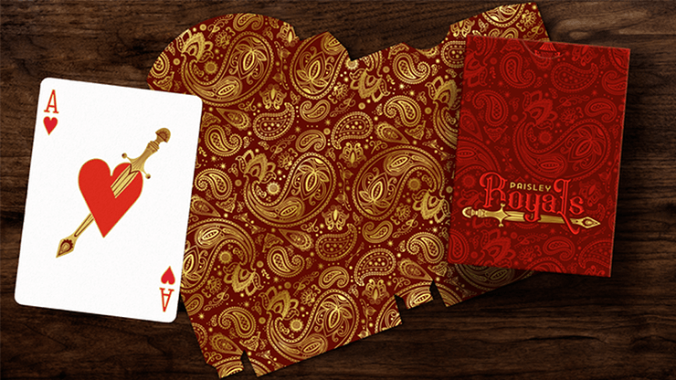 PlayingCardDecks.com-Paisley Royals Red Playing Cards USPCC