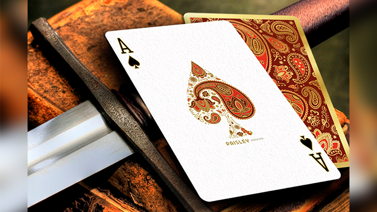 PlayingCardDecks.com-Paisley Royals Red Playing Cards USPCC