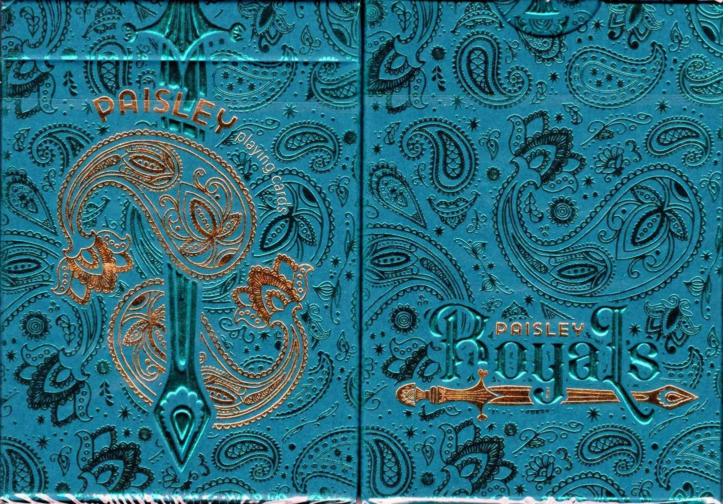 PlayingCardDecks.com-Paisley Royals Teal Playing Cards USPCC