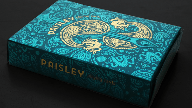 PlayingCardDecks.com-Paisley Royals Teal Playing Cards USPCC
