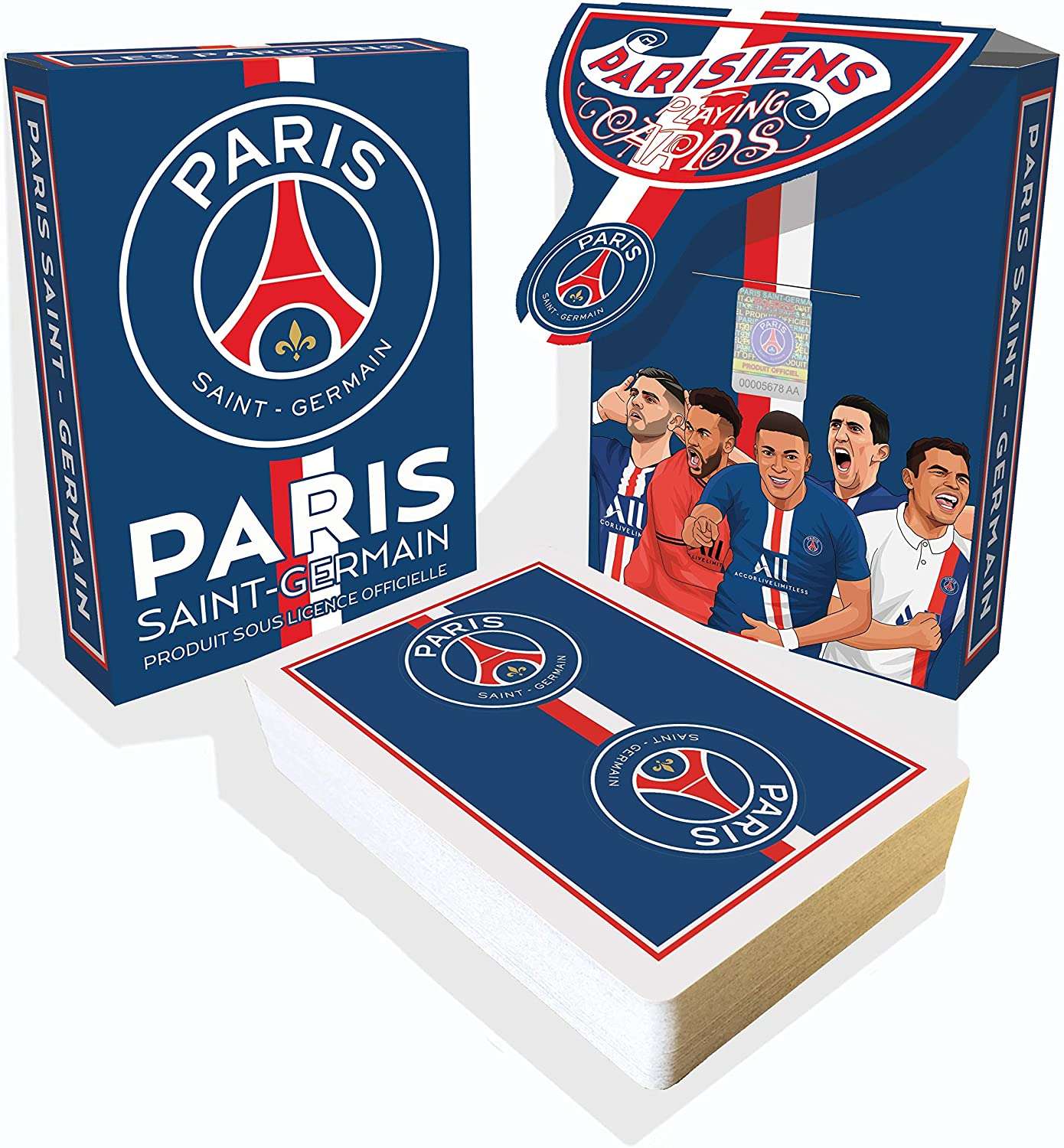PlayingCardDecks.com-Paris Saint Germain Soccer Playing Cards