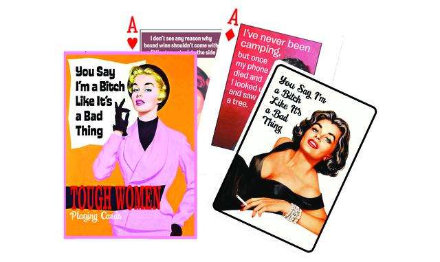 PlayingCardDecks.com-Tough Women Playing Cards Piatnik