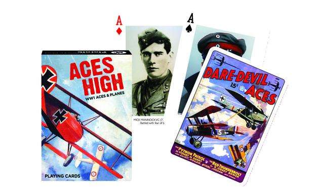 PlayingCardDecks.com-Aces High WWI Pilots & Planes Playing Cards Piatnik