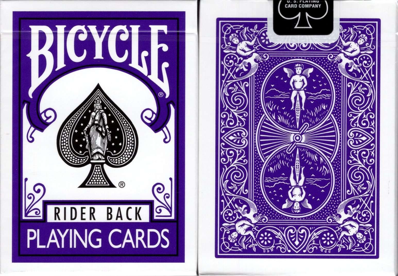 Purple Rider Back Bicycle Playing Cards with Gaff Cards and Joker