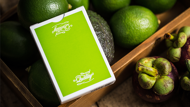 PlayingCardDecks.com-Quality Bee Lime Green Playing Cards USPCC