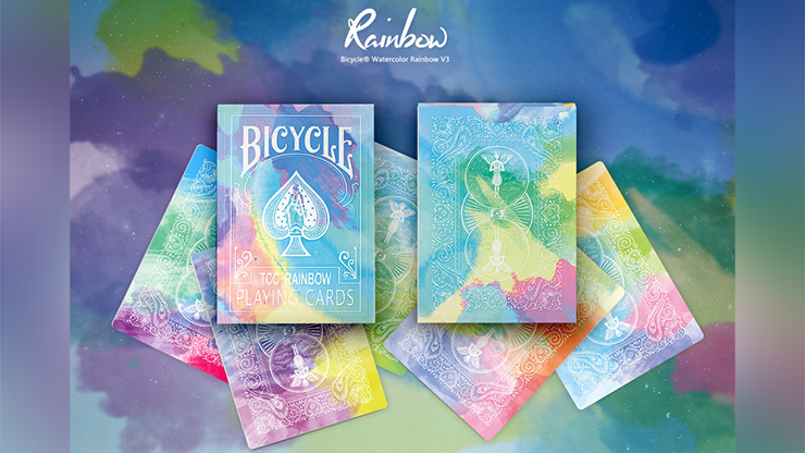 PlayingCardDecks.com-Rainbow v3 Cedar Bicycle Playing Cards