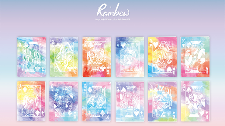 PlayingCardDecks.com-Rainbow v3 Cedar Bicycle Playing Cards