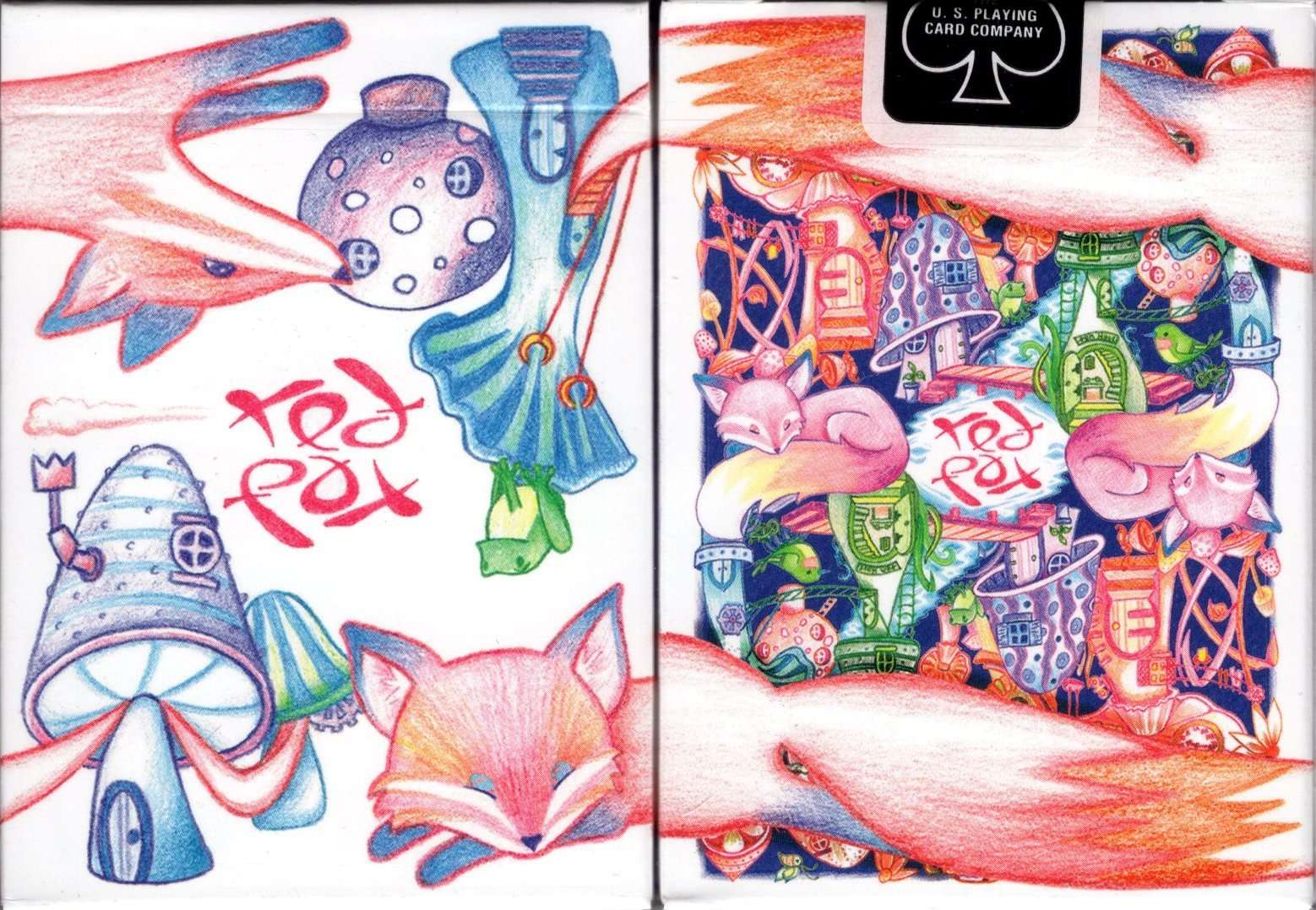 PlayingCardDecks.com-Red Fox v1.1 Purple Playing Cards USPCC