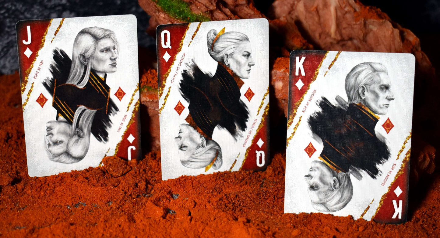 PlayingCardDecks.com-Red Rising House Mars Playing Cards LPCC