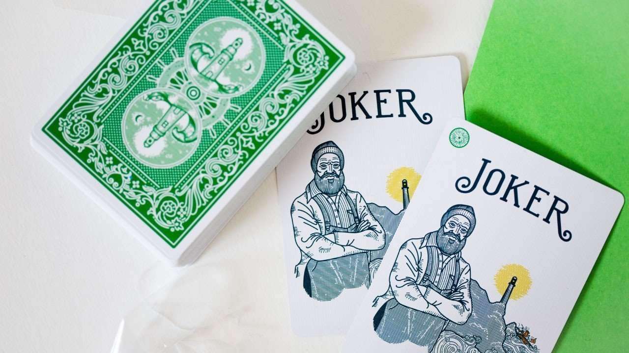 PlayingCardDecks.com-Keepers Sea Green Playing Cards Cartamundi